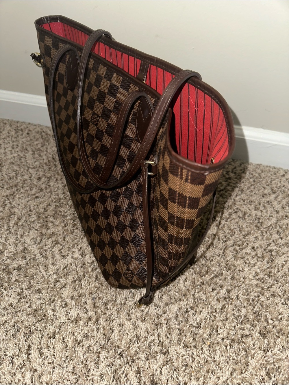 Louis Vuitton Brown Damier Ebene Canvas Tote - Picture 2 of 6